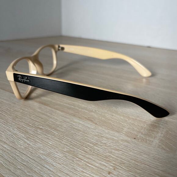 Ray-Ban RB2132 New Wayfarer 875 Sunglasses Frames Only Black Beige 52-18 - Picture 5 of 9